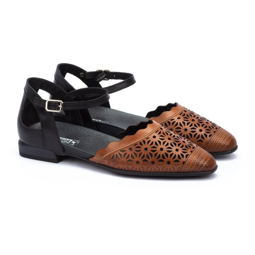 Women's Pikolinos BENISSA Flat Sandals Black / Brown | NZ W7123QA